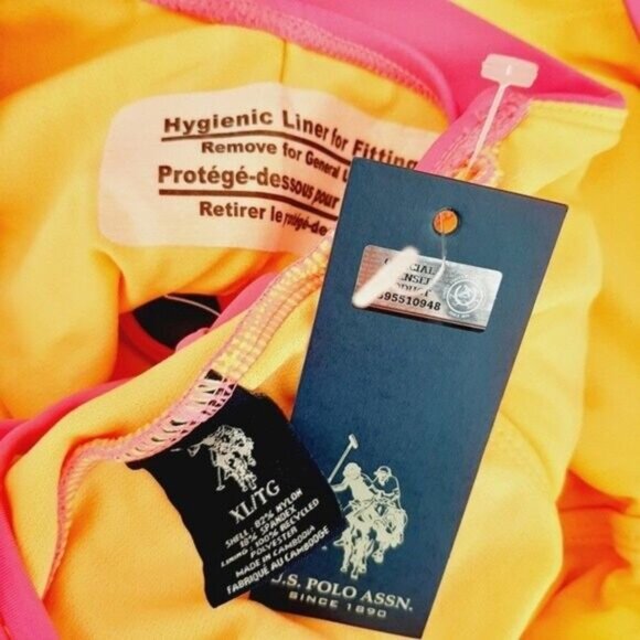 U.S. POLO Assn. - NEW One Piece Swimsuit Pink & Orange Sz XL - Picture 10 of 12